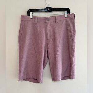 Travis Mathew Save the Day Striped  Performance Golf Shorts, Grapeade Mauve, 34